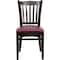 Flash Furniture Walnut Wood Chair-Burg Vinyl, PK2 2-XU-DGW0008VRT-WAL-BURV-GG - alternate 6