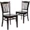 Flash Furniture HERCULES Series Vertical Slat Back Walnut Wood Restaurant Chair, PK2 2-XU-DGW0008VRT-WAL-GG - alternate 6