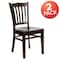 Flash Furniture HERCULES Series Vertical Slat Back Walnut Wood Restaurant Chair, PK2 2-XU-DGW0008VRT-WAL-GG - alternate 4