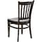 Flash Furniture HERCULES Series Vertical Slat Back Walnut Wood Restaurant Chair, PK2 2-XU-DGW0008VRT-WAL-GG - alternate 2