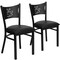 Flash Furniture Black Coffee Back Metal Restaurant Chair, Black Vinyl Seat, PK2 2-XU-DG-60099-COF-BLKV-GG - alternate 8