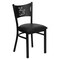 Flash Furniture Black Coffee Back Metal Restaurant Chair, Black Vinyl Seat, PK2 2-XU-DG-60099-COF-BLKV-GG - alternate 5