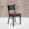 Flash Furniture Black Coffee Chair-Burg Seat, PK2 2-XU-DG-60099-COF-BURV-GG - alternate 1