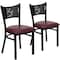 Flash Furniture Black Coffee Chair-Burg Seat, PK2 2-XU-DG-60099-COF-BURV-GG - alternate 5