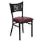 Flash Furniture Black Coffee Chair-Burg Seat, PK2 2-XU-DG-60099-COF-BURV-GG - alternate 2