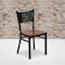Flash Furniture Black Coffee Chair-Cherry Seat, PK2 2-XU-DG-60099-COF-CHYW-GG - alternate 1