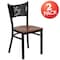 Flash Furniture Black Coffee Chair-Cherry Seat, PK2 2-XU-DG-60099-COF-CHYW-GG - alternate 2