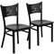 Flash Furniture Black Coffee Chair-Mah Seat, PK2 2-XU-DG-60099-COF-MAHW-GG - alternate 5