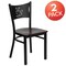 Flash Furniture Black Coffee Chair-Mah Seat, PK2 2-XU-DG-60099-COF-MAHW-GG - alternate 2