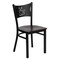Flash Furniture Black Coffee Chair-Mah Seat, PK2 2-XU-DG-60099-COF-MAHW-GG - alternate 3