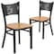 Flash Furniture Black Coffee Chair-Nat Seat, PK2 2-XU-DG-60099-COF-NATW-GG - alternate 2
