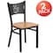 Flash Furniture Black Coffee Chair-Nat Seat, PK2 2-XU-DG-60099-COF-NATW-GG - alternate 5