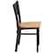 Flash Furniture Black Coffee Chair-Nat Seat, PK2 2-XU-DG-60099-COF-NATW-GG - alternate 7