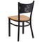 Flash Furniture Black Coffee Chair-Nat Seat, PK2 2-XU-DG-60099-COF-NATW-GG - alternate 4