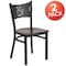 Flash Furniture Black Coffee Chair-Wal Seat, PK2 2-XU-DG-60099-COF-WALW-GG - alternate 4