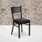 Flash Furniture Black Grid Chair-Black Seat, PK2 2-XU-DG-60115-GRD-BLKV-GG - alternate 1