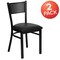 Flash Furniture Black Grid Chair-Black Seat, PK2 2-XU-DG-60115-GRD-BLKV-GG - alternate 7