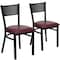 Flash Furniture Black Grid Chair-Burg Seat, PK2 2-XU-DG-60115-GRD-BURV-GG - alternate 8