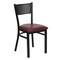 Flash Furniture Black Grid Chair-Burg Seat, PK2 2-XU-DG-60115-GRD-BURV-GG - alternate 5