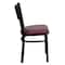 Flash Furniture Black Grid Chair-Burg Seat, PK2 2-XU-DG-60115-GRD-BURV-GG - alternate 7