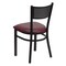 Flash Furniture Black Grid Chair-Burg Seat, PK2 2-XU-DG-60115-GRD-BURV-GG - alternate 6