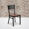 Flash Furniture Black Grid Chair-Cherry Seat, PK2 2-XU-DG-60115-GRD-CHYW-GG - alternate 1