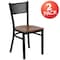 Flash Furniture Black Grid Chair-Cherry Seat, PK2 2-XU-DG-60115-GRD-CHYW-GG - alternate 4