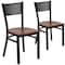 Flash Furniture Black Grid Chair-Cherry Seat, PK2 2-XU-DG-60115-GRD-CHYW-GG - alternate 2