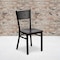 Flash Furniture Black Grid Chair-Mah Seat, PK2 2-XU-DG-60115-GRD-MAHW-GG - alternate 1