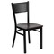 Flash Furniture Black Grid Chair-Mah Seat, PK2 2-XU-DG-60115-GRD-MAHW-GG - alternate 2