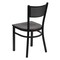 Flash Furniture Black Grid Chair-Mah Seat, PK2 2-XU-DG-60115-GRD-MAHW-GG - alternate 5