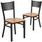 Flash Furniture Black Grid Chair-Nat Seat, PK2 2-XU-DG-60115-GRD-NATW-GG - alternate 2