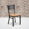 Flash Furniture Black Grid Chair-Nat Seat, PK2 2-XU-DG-60115-GRD-NATW-GG - alternate 1