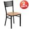 Flash Furniture Black Grid Chair-Nat Seat, PK2 2-XU-DG-60115-GRD-NATW-GG - alternate 4