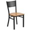 Flash Furniture Black Grid Chair-Nat Seat, PK2 2-XU-DG-60115-GRD-NATW-GG - alternate 3