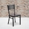 Flash Furniture Black Grid Chair-Wal Seat, PK2 2-XU-DG-60115-GRD-WALW-GG - alternate 1