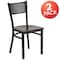 Flash Furniture Black Grid Chair-Wal Seat, PK2 2-XU-DG-60115-GRD-WALW-GG - alternate 4