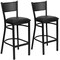 Flash Furniture Black Grid Stool-Black Seat, PK2 2-XU-DG-60116-GRD-BAR-BLKV-GG - alternate 5