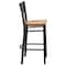 Flash Furniture Black Grid Stool-Nat Seat, PK2 2-XU-DG-60116-GRD-BAR-NATW-GG - alternate 8