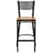 Flash Furniture Black Grid Stool-Nat Seat, PK2 2-XU-DG-60116-GRD-BAR-NATW-GG - alternate 7