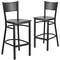Flash Furniture Black Grid Stool-Wal Seat, PK2 2-XU-DG-60116-GRD-BAR-WALW-GG - alternate 6