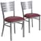 Flash Furniture Silver Slat Chair-Burg Seat, PK2 2-XU-DG-60401-BURV-GG - alternate 8