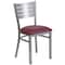 Flash Furniture Silver Slat Chair-Burg Seat, PK2 2-XU-DG-60401-BURV-GG - alternate 4