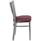 Flash Furniture Silver Slat Chair-Burg Seat, PK2 2-XU-DG-60401-BURV-GG - alternate 6