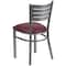 Flash Furniture Silver Slat Chair-Burg Seat, PK2 2-XU-DG-60401-BURV-GG - alternate 3