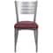Flash Furniture Silver Slat Chair-Burg Seat, PK2 2-XU-DG-60401-BURV-GG - alternate 7