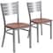 Flash Furniture Silver Slat Chair-Chy Seat, PK2 2-XU-DG-60401-CHYW-GG - alternate 6