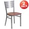 Flash Furniture Silver Slat Chair-Chy Seat, PK2 2-XU-DG-60401-CHYW-GG - alternate 4