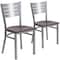 Flash Furniture Silver Slat Chair-Mah Seat, PK2 2-XU-DG-60401-MAHW-GG - alternate 5