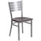 Flash Furniture Silver Slat Chair-Mah Seat, PK2 2-XU-DG-60401-MAHW-GG - alternate 3